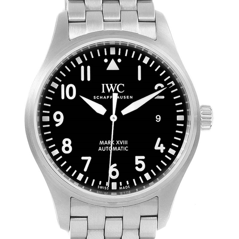 IWC Pilot Mark XVIII Black Dial Mens Watch IW327011 Unworn SwissWatchExpo