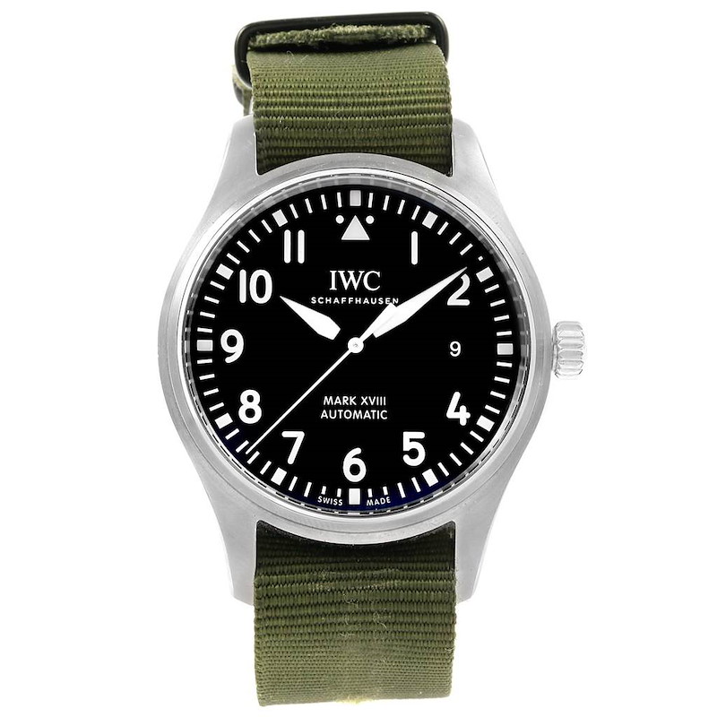 IWC Pilot Mark XVIII Black Dial Mens Watch IW327011 Unworn