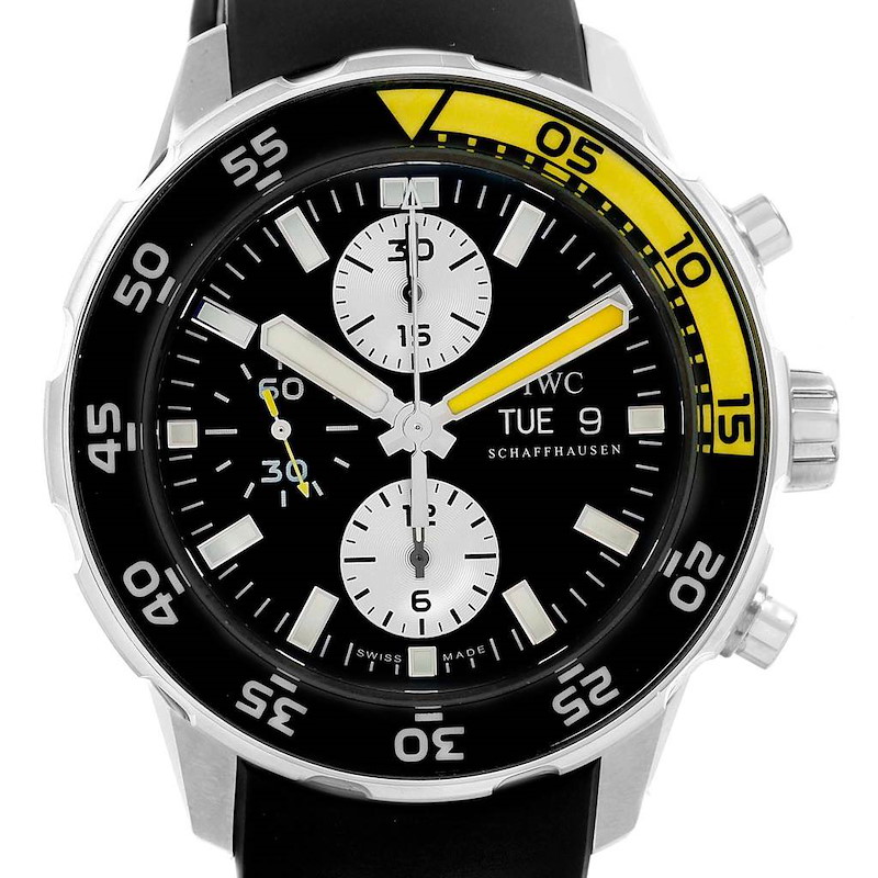 IWC Aquatimer Automatic Chronograph Day Date Mens Watch IW376709 SwissWatchExpo