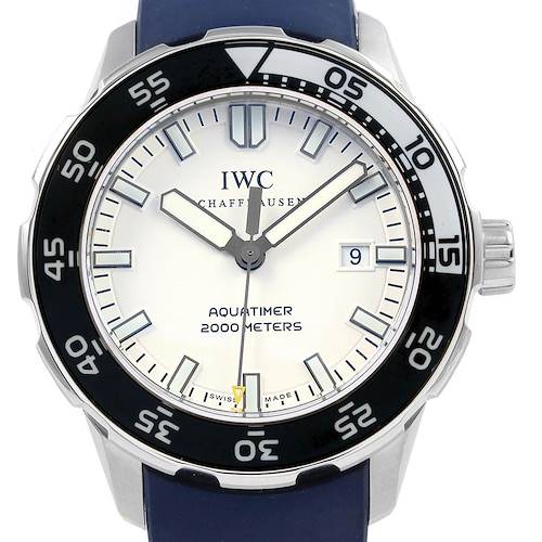 Photo of IWC Aquatimer White Dial Rubber Strap Mens Watch IW356805 Box Papers