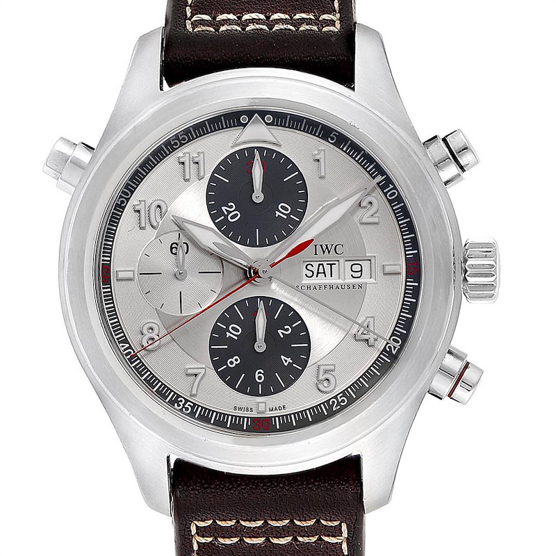 IWC Spitfire Double Chronograph Rattrapante Automatic Watch IW371806 SwissWatchExpo