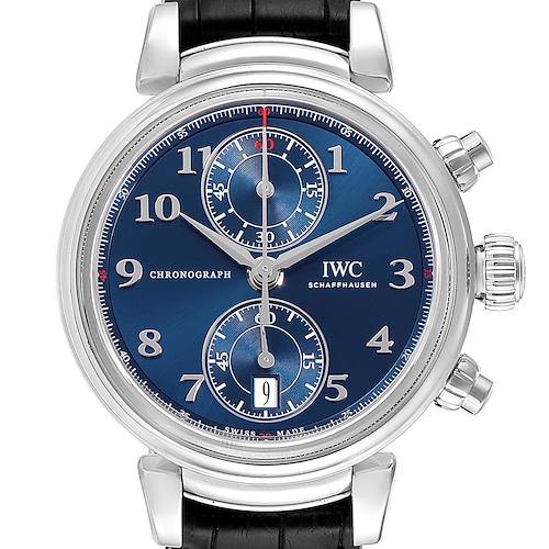 Photo of IWC Da Vinci Laureus Sport For Good Foundation Blue Dial Chronograph Steel Mens Watch IW393402