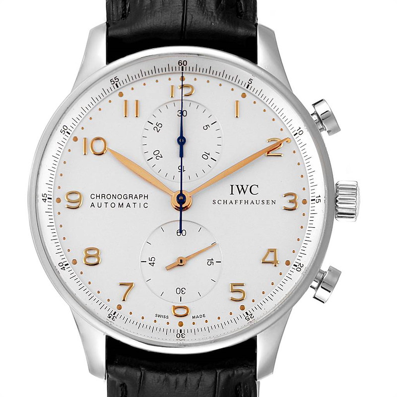 IWC Portuguese Chrono Automatic Stainless Steel Mens Watch IW371445 SwissWatchExpo