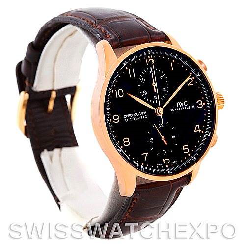 IWC Portuguese Chronograph 18K Rose Gold Watch IW371415 SwissWatchExpo