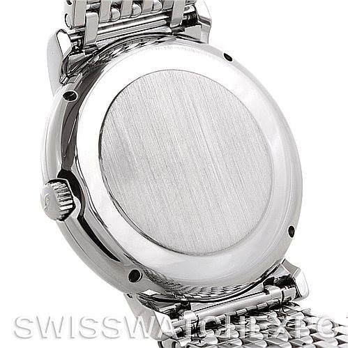 This image shows the back case and part of the bracelet of an IWC GST Men's Stainless Steel Silver Dial Men's Stainless Steel Silver Dial model watch, viewed from the rear angle.