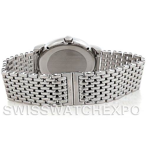 The image shows the rear view of the IWC GST Men's Stainless Steel Silver Dial Men's Stainless Steel Silver Dial watch, highlighting the stainless steel bracelet and clasp.