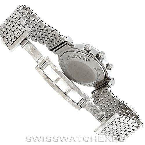 The image shows the back case and metal bracelet of an IWC Da Vinci 3750-029 Men
s Stainless Steel Black Dial 3750-029 Men
s Stainless Steel Black Dial watch.