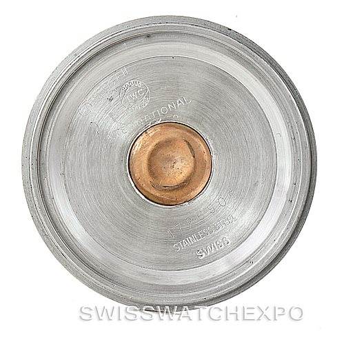 This image shows the back case cover of an IWC Pilot MARK XI Men
s Stainless Steel Black Dial MARK XI Men
s Stainless Steel Black Dial model watch.