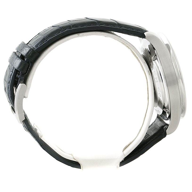 The image shows a side view of an IWC Portuguese IW371417 Men's Stainless Steel Silver Dial IW371417 Men's Stainless Steel Silver Dial watch, highlighting its band and case profile.