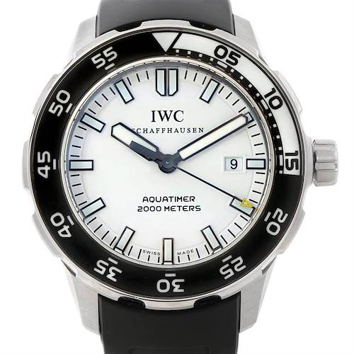 Photo of IWC Aquatimer White Dial Rubber Strap Mens Watch IW356805