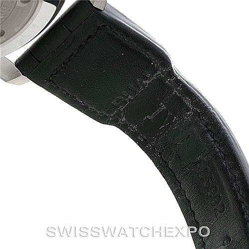 The image shows the side view of the strap and a segment of the case back of an IWC Pilot IW500901 Men's Stainless Steel Black Dial IW500901 Men's Stainless Steel Black Dial model watch.