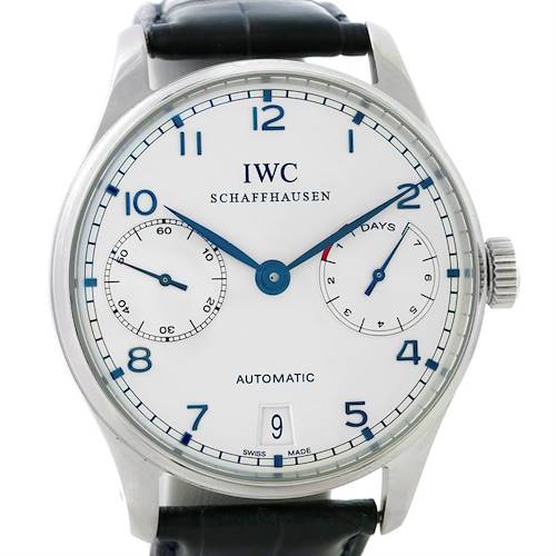 Photo of IWC Portuguese 7 day Power Reserve Automatic Steel Mens Watch IW500107
