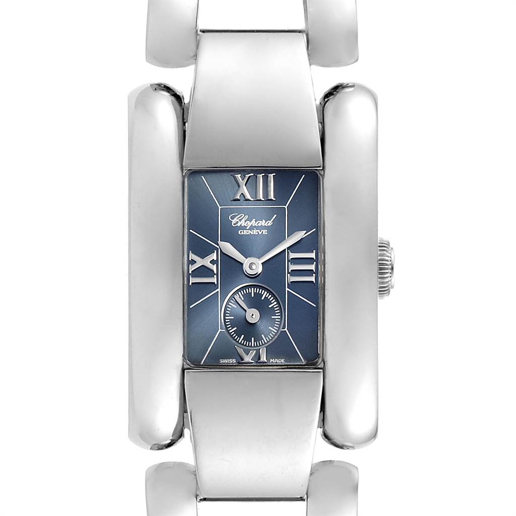 The image shows a front view of the Chopard 41-8380 Women's Stainless Steel Blue Dial 41-8380 Women's Stainless Steel Blue Dial La Strada Stainless Steel Women's Watch model 41-8380.