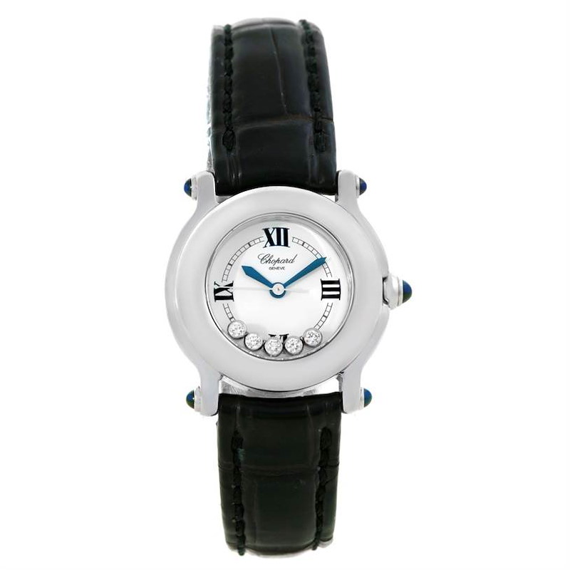 Chopard Happy Sport White Dial Floating Diamond Watch 27 8245 23