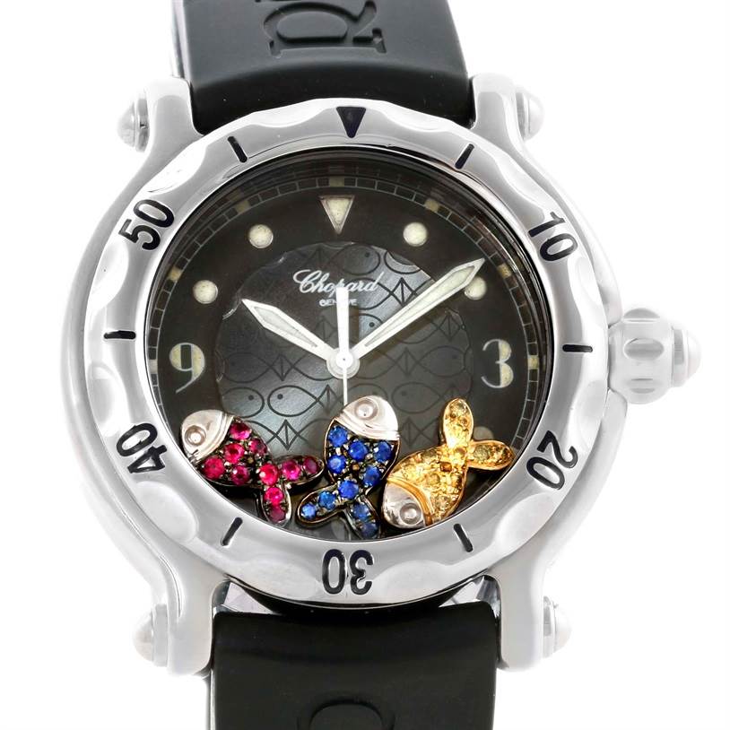 Chopard Happy Beach Floating Rubi Sapphire Rubber Fish Watch