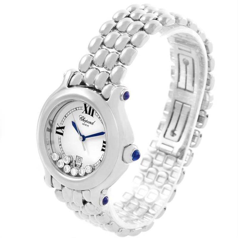 Chopard Happy Sport White Dial Floating Diamond Watch 278236 3005