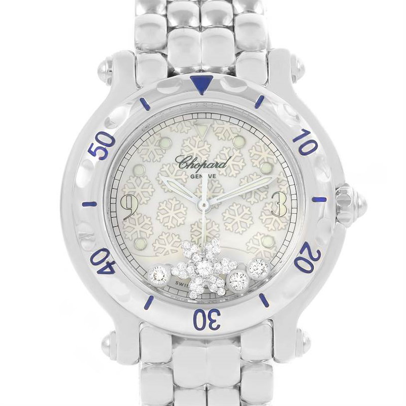 Chopard Happy Sport Snowflake Floating Diamonds Watch 27 8949