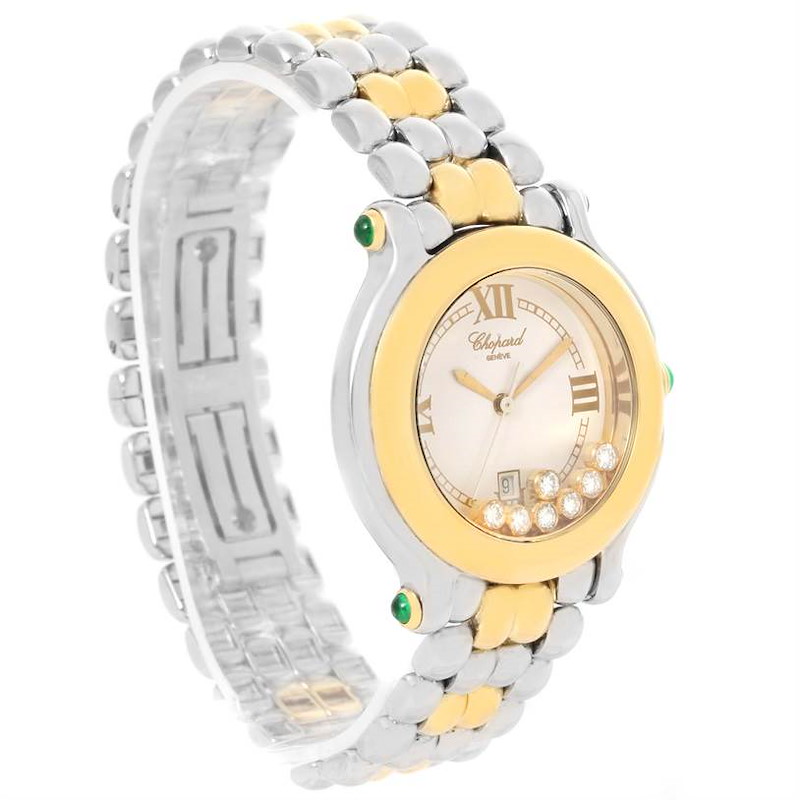 Chopard Happy Sport Floating Diamond Gold and Steel Watch 27/8276-22 SwissWatchExpo