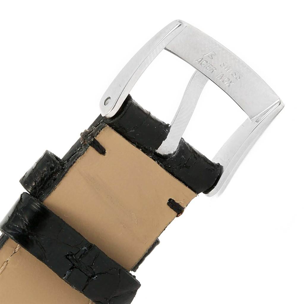 This image shows the buckle and strap of the Chopard 288347 Women's Stainless Steel Black Dial 288347 Women's Stainless Steel Black Dial Happy Beach Floating Diamond Fish Ladies Watch, model 288347.