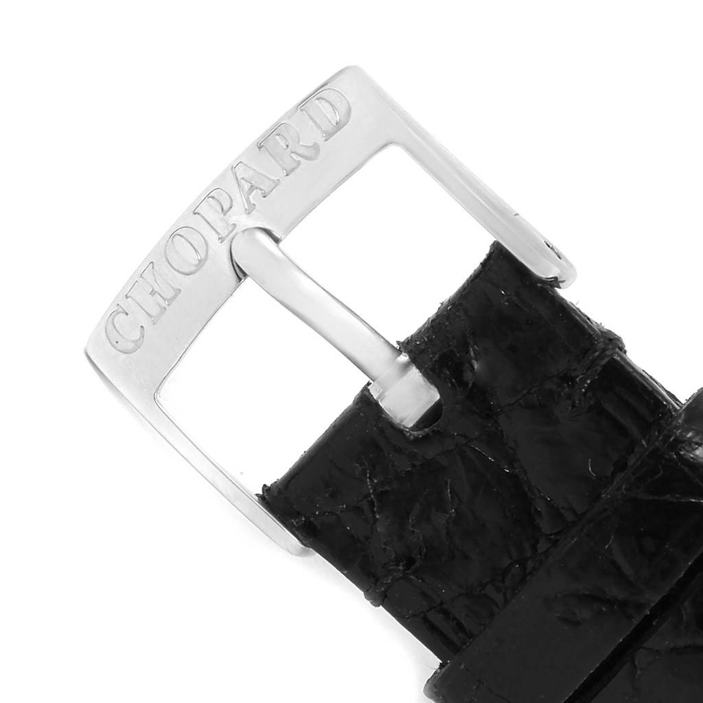 This image shows the buckle of the Chopard 288347 Women's Stainless Steel Black Dial 288347 Women's Stainless Steel Black Dial Happy Beach Floating Diamond Fish Ladies Watch model 288347.