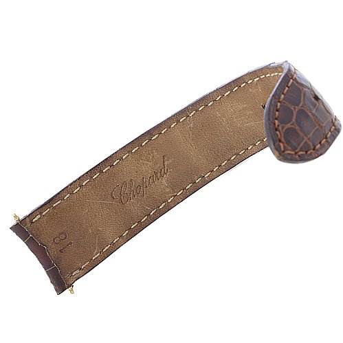 The image shows a leather band for the Chopard 16-1223 Yellow Gold White Dial 16-1223 Yellow Gold White Dial Les Classique Luc Homme 18k Yellow Gold 16/1223 model, viewed from the side.