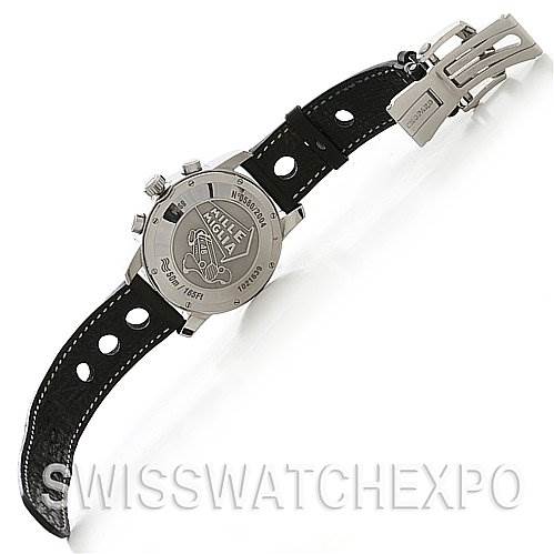 The image shows the back and strap of a Chopard Mille Miglia 168992-3001 Men's Stainless Steel Black Dial 168992-3001 Men's Stainless Steel Black Dial watch, including the case back and clasp.