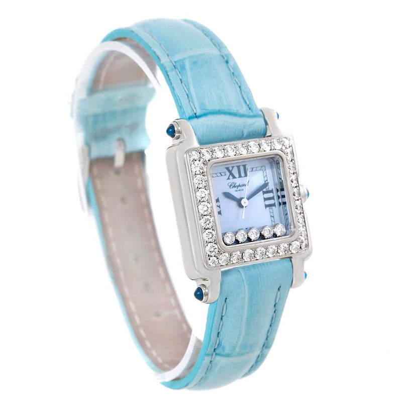 Chopard Happy Sport Blue Mother Of Pearl Diamond Ladies Watch 27