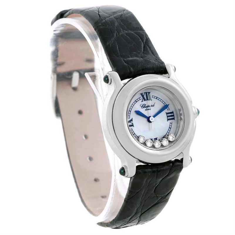 Chopard Happy Sport Mother of Pearl Dial Diamond Watch 27/8245-23 SwissWatchExpo
