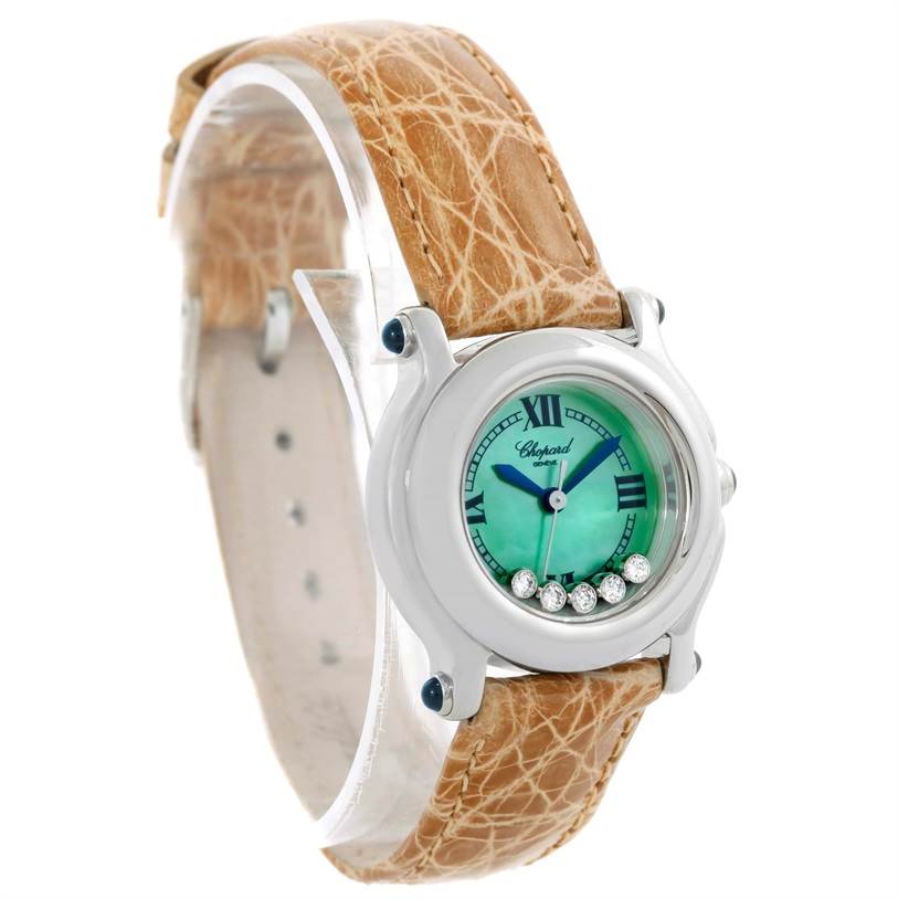 Chopard Happy Sport Green Mother Pearl Dial Diamond Watch ...