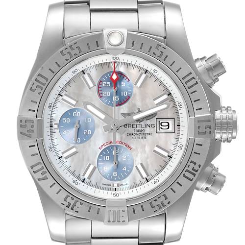 Photo of Breitling Super Avenger Mother of Pearl Special Edition Mens Watch A13381