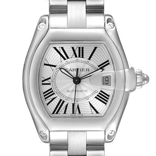 Photo of Cartier Roadster Large Silver Dial Steel Mens Watch W62025V3