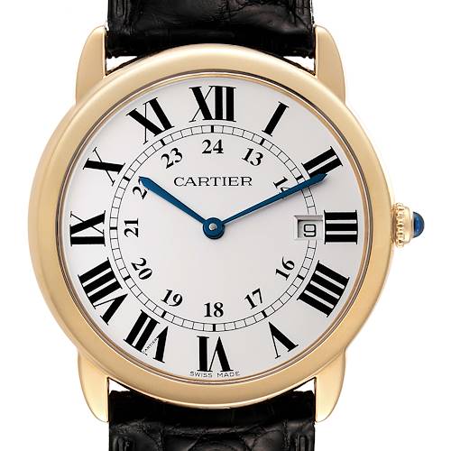 Photo of Cartier Ronde Solo 36mm Large Yellow Gold Steel Mens Watch W6700455