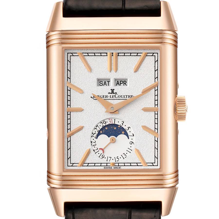 Jaeger LeCoultre Reverso Tribute Duoface Rose Gold Watch Q3912420 Box Papers SwissWatchExpo
