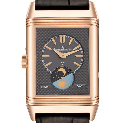 Photo of Jaeger LeCoultre Reverso Tribute Duoface Rose Gold Watch Q3912420 Box Papers