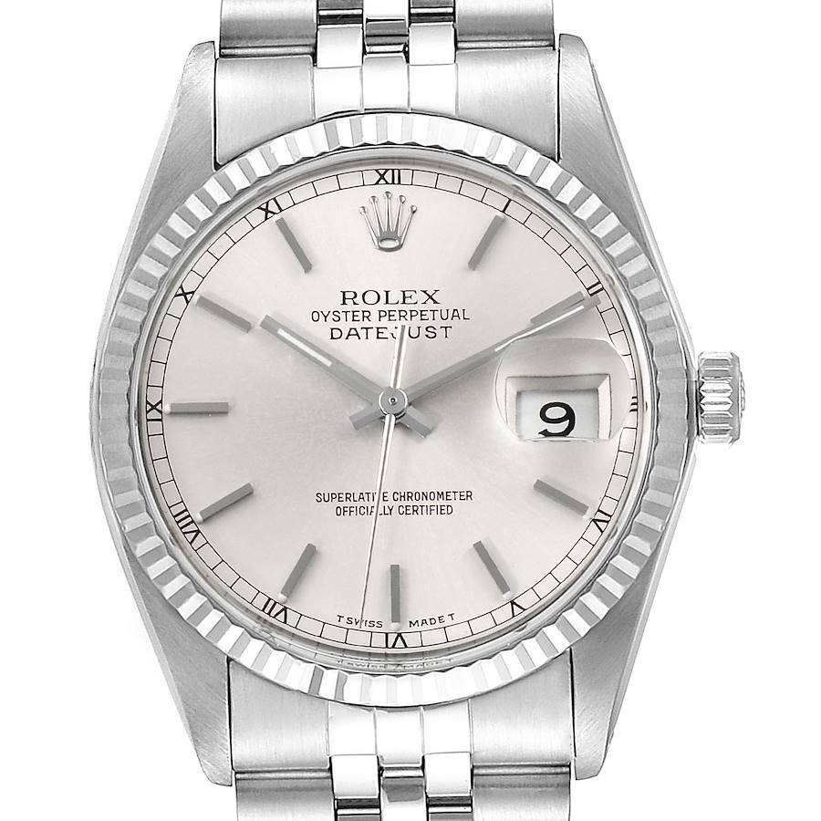 NOT FOR SALE Rolex Datejust Steel White Gold Silver Dial Vintage Mens Watch 16014 PARTIAL PAYMENT SwissWatchExpo