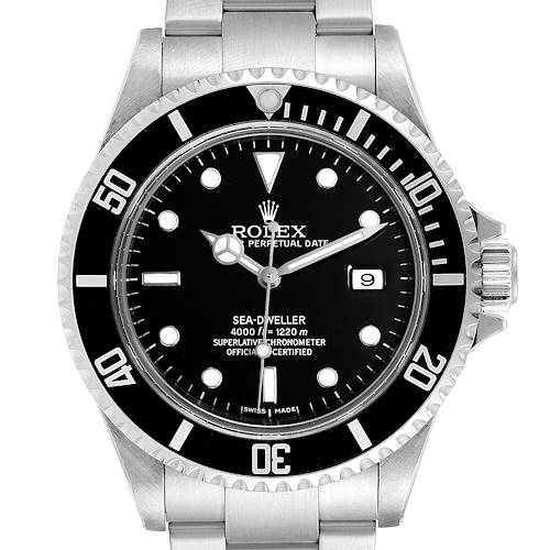 Photo of Rolex Seadweller Black Dial Oyster Bracelet Mens Watch 16600 Box Papers