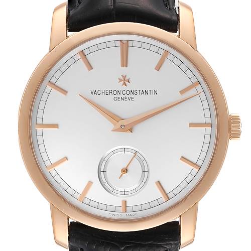 Photo of Vacheron Constantin Traditionnelle 18k Rose Gold Mens Watch 82172 Papers