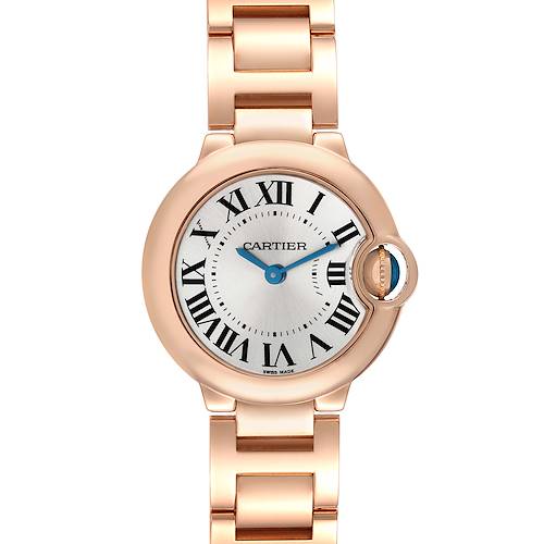 Photo of Cartier Ballon Bleu 28 Silver Dial Rose Gold Ladies Watch W69002Z2