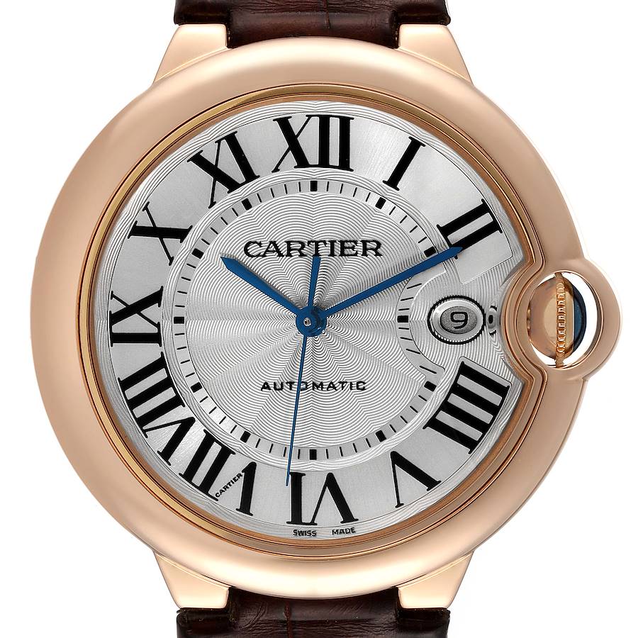 Cartier Ballon Bleu 42 mm Rose Gold Automatic Mens Watch W6900651 SwissWatchExpo