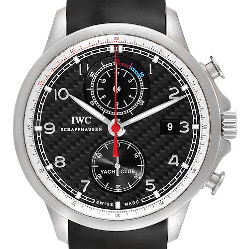 Photo of IWC Portuguese Yacht Club Titanium Carbon Dial Chronograph Mens Watch IW390212