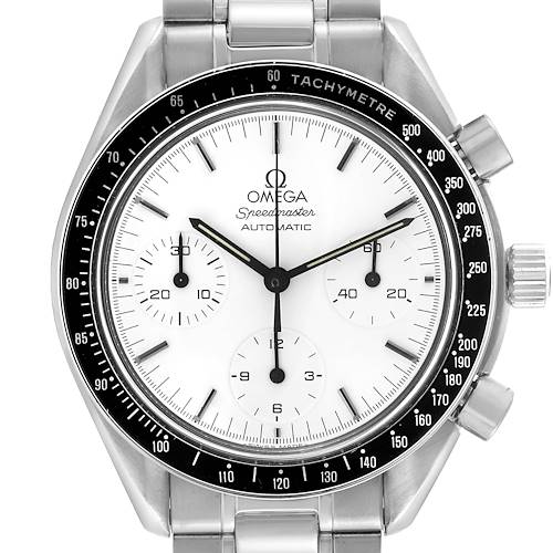 Photo of Omega Speedmaster Reduced Albino White Dial Steel Mens Watch 3510.20.00