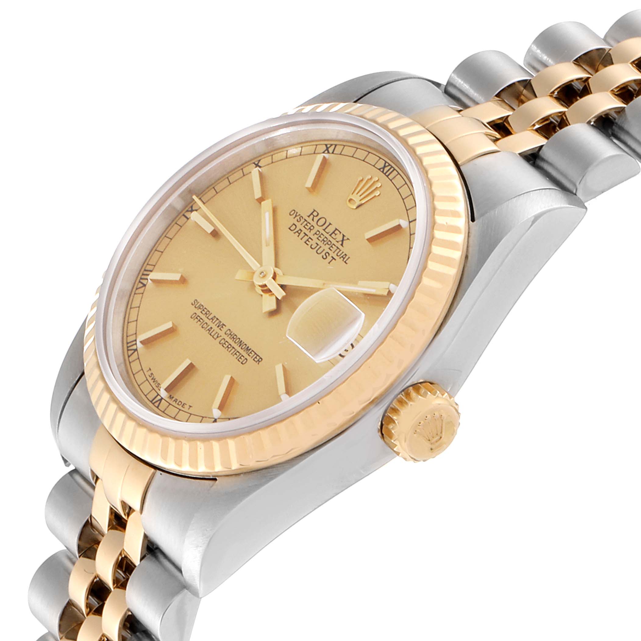 Rolex Datejust Midsize 31mm Steel Yellow Gold Ladies Watch 68273 Box ...