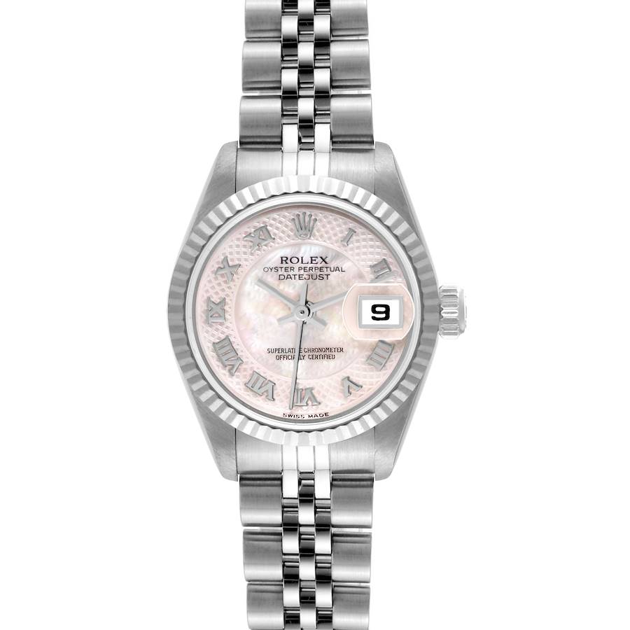 Rolex Datejust Steel White Gold Decorated Mother of Pearl Dial Ladies Watch 79174 SwissWatchExpo