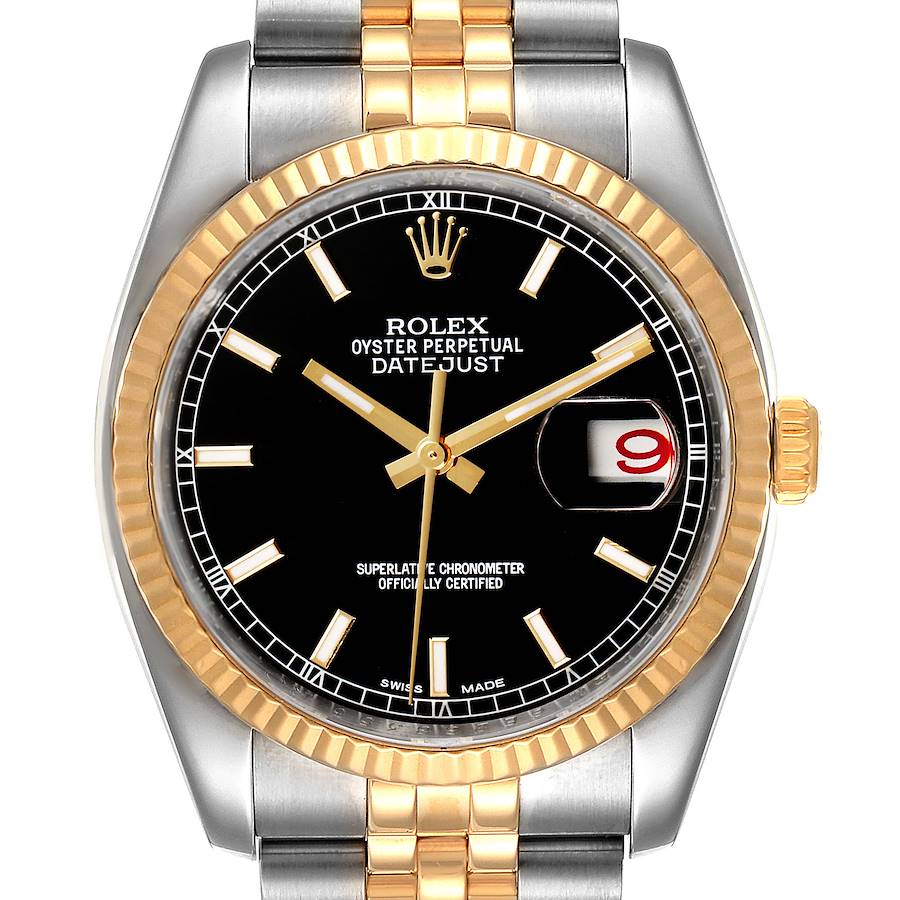NOT FOR SALE Rolex Datejust Steel Yellow Gold Black Dial Mens Watch 116233 Box Card PARTIAL PAYMENT SwissWatchExpo
