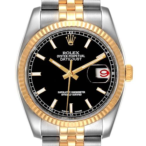 Photo of NOT FOR SALE Rolex Datejust Steel Yellow Gold Black Dial Mens Watch 116233 Box Card PARTIAL PAYMENT