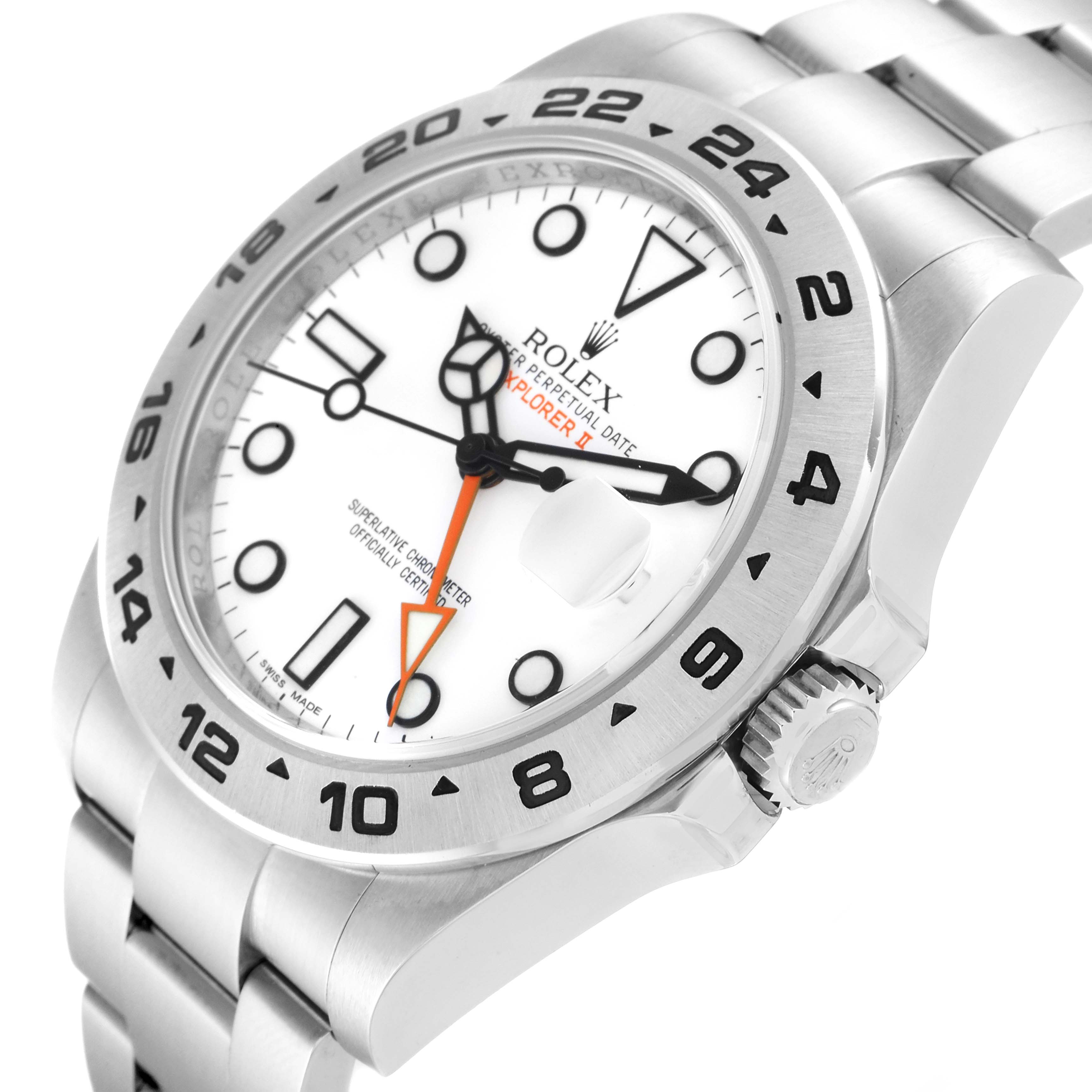 The image shows a Rolex Explorer 216570 Men
s Stainless Steel White Dial 216570 Men
s Stainless Steel White Dial watch at an angle, highlighting the bezel, crown, dial, hands, and bracelet.