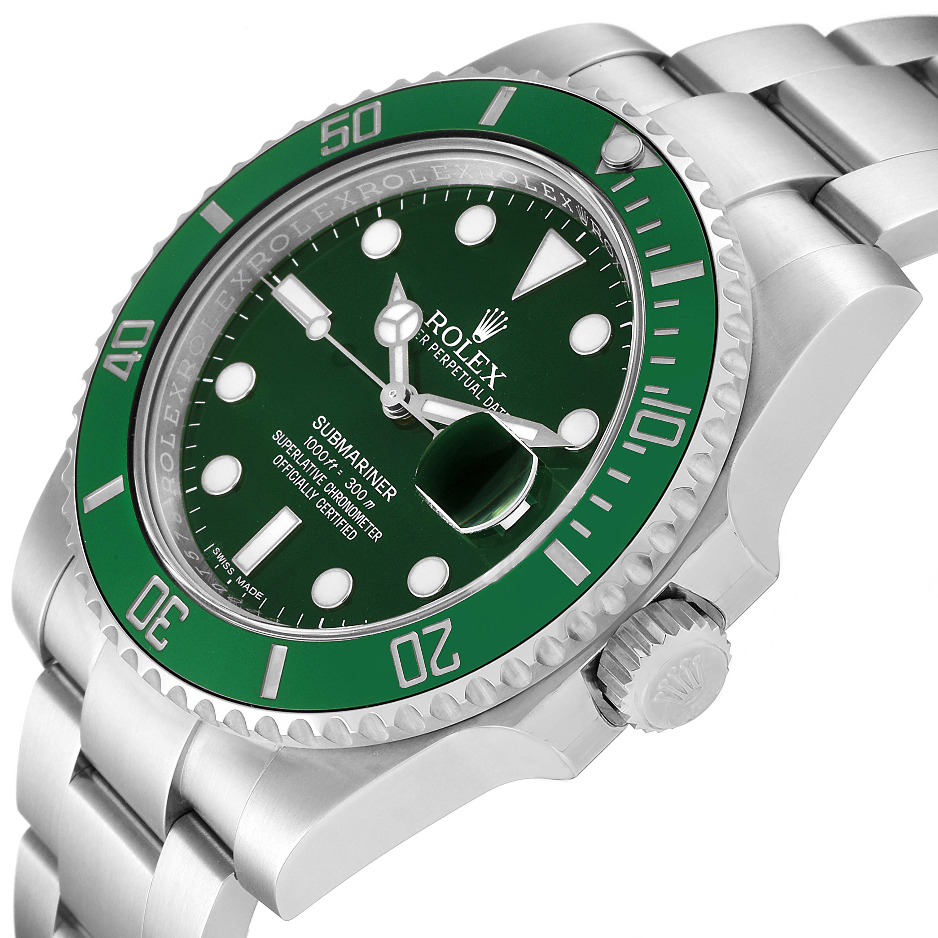 Rolex Submariner Hulk Green Dial Bezel Steel Mens Watch 116610 Unworn ...