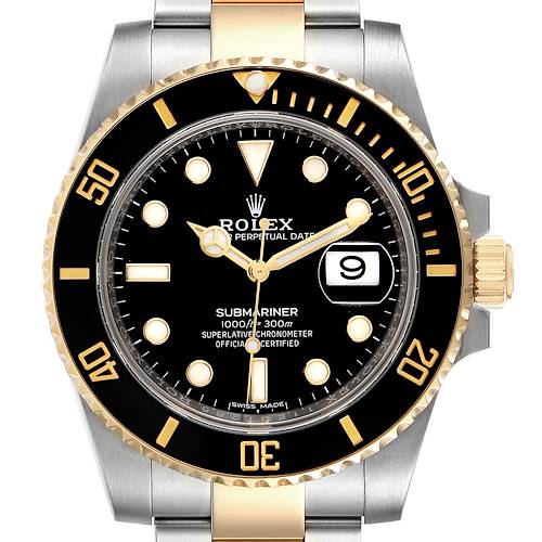 Photo of Rolex Submariner Steel Yellow Gold Black Dial Mens Watch 116613 Unworn