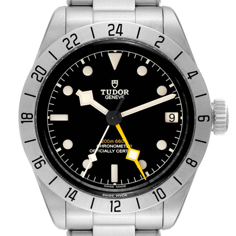 Tudor Black Bay Pro GMT Steel Mens Watch 79470 Box Card SwissWatchExpo