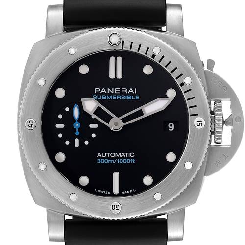 Photo of Panerai Luminor Submersible 42mm Black Dial Steel Mens Watch PAM00973
